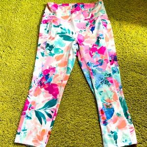 ✨2 for $10e✨ RBX floral leggings, size L POCKETS!